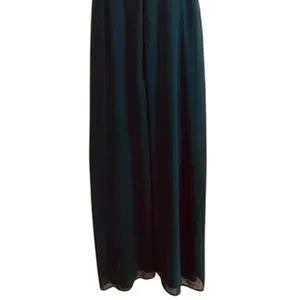 NWT Lulus Chiffon Sleeveless Highneck Key Hole Back Side Slit Maxi Dress M Green thumbnail 8