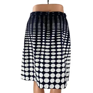J.Crew Black White Polka Dots Gradient High Waist Pocket A Line Mini Skirt Sz 6 thumbnail 4