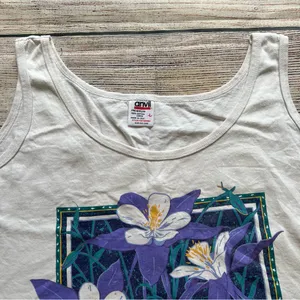 Vintage 90s Yosemite Columbine Cropped Top Womens‎ Large Anvil USA National Park thumbnail 6