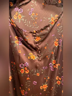 Free People Butterfly Babe Burgundy Floral Satin Lace-Trim Maxi Dress thumbnail 10