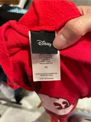 Cute red Disney Mickey mouse classic soft lightweight crop sweatshirt thumbnail 4