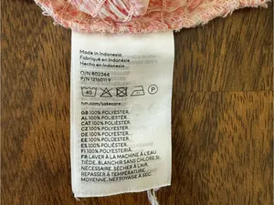 H&M Pink Floral V-Neck Smocked Waist Blouse thumbnail 4