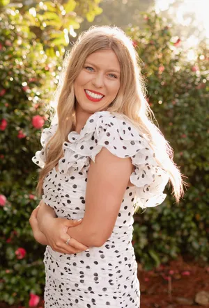 Lulus Mini Polka Dot Dress Black White graduation/wedding thumbnail 1