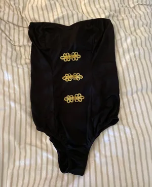 Yandy Strapless Black Costume Bodysuit thumbnail 2