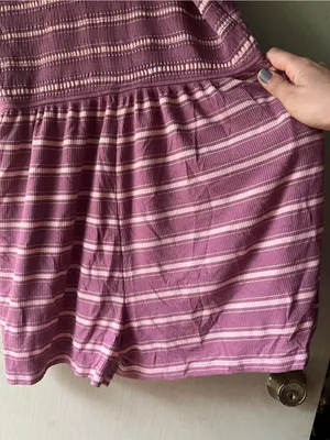 wild fable Mauve Striped V-Neck Romper thumbnail 4