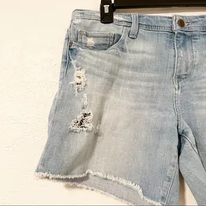 Pilcro And the Letterpress Jean Shorts Distressed Size 29 ‎ Blue Anthropologie thumbnail 4