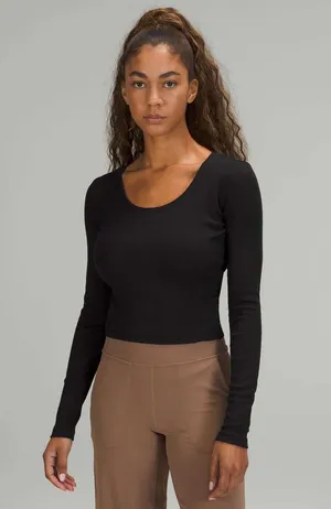 Lululemon Open Back Ribbed Long Sleeve Shirt thumbnail 3