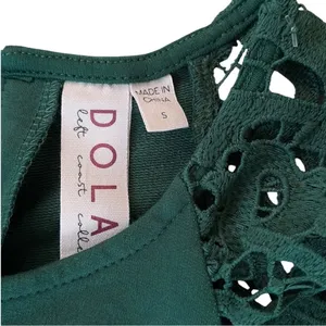 Like New Anthropologie Dolan Lace Puff Sleeve Sweatshirt Top Green Size Small thumbnail 5