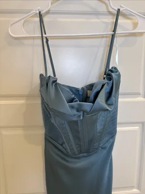 House of CB Myrna Aegean Blue Corset Midi Dress XS thumbnail 4