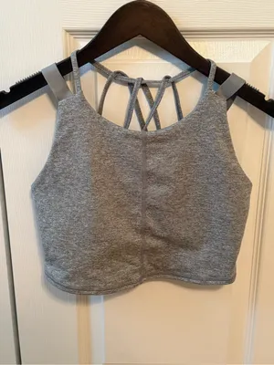 Free People Movement Heather Gray Strappy Sports Bra thumbnail 2