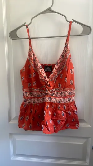 Orange Angie Floral Tank thumbnail 2