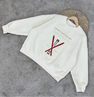bohme Women’s Embroidered Sweatshirt Metterhorn Longsleeve Crew Neck in Beige XS thumbnail 2