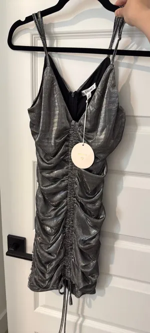 Wild Honey Boutique Silver Bodycon Dress thumbnail 1