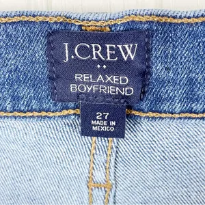 J. Crew Factory Relaxed Boyfriend Jean All-day Stretch Blue Denim BM466 Size 27 thumbnail 7
