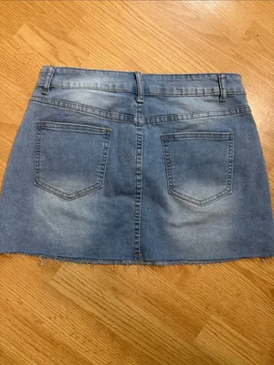 Light Wash Denim Mini Skirt Blue Size M thumbnail 2