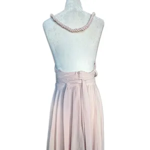 Lulus Baby‎ Pink Maxi Dress Pleated V Neck Strappy Formal Small Elegant Flowy thumbnail 8