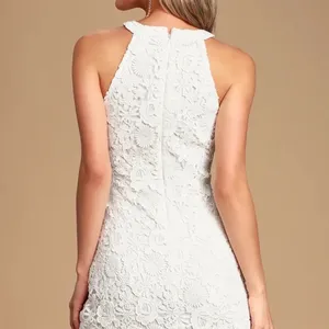Lulu's White Lace Mini Dress‎ thumbnail 4