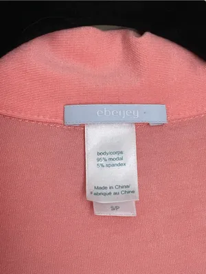 Eberjey Gisele Tencel Modal Short Sleeve Size Small Coral Pink Pajama PJ Button thumbnail 3