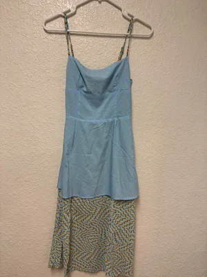 NWT COMMENSE Psychedelic Square Neck Geometric Print Dress Size Small thumbnail 15
