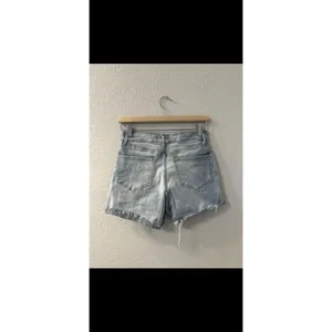 Express Midi Stretch Jean Shorts‎ Womens Size 4R Blue Denim Mid Rise thumbnail 2
