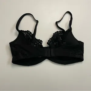 Victorias Secret Bra Unlined Demi Underwire Floral Lace Convertible Black thumbnail 5