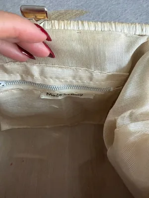 VINTAGE The Golden Girls Style Woven Top Snap Handbag thumbnail 5