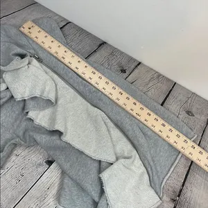 We the Free Free People Ebb and Flow Zip Up Ruffle Sweatshirt size XS Gray thumbnail 15