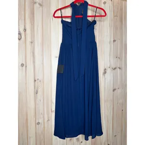 NWT Lulus Emrah Navy Cross-Front Cutout Halter Midi Dress Party Gala Banquet XS thumbnail 6