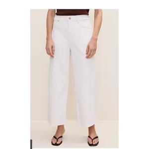 Ann Taylor Wide Leg Crop Jeans Women's 6P Petite White High Rise NWT thumbnail 13