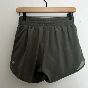 LULULEMON- Hotty Hot High-Rise Lined Short 4” Olive Athletic Gym Running Workout thumbnail 4