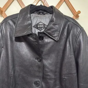 111 STATE woman plus size 1X leather jacket black thumbnail 2