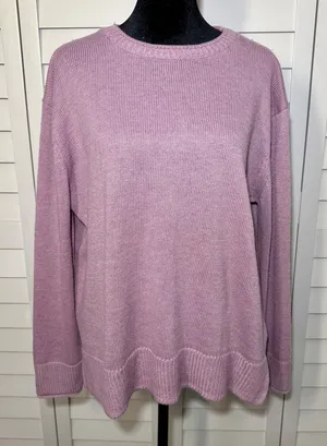 Ella Moss Women's Crewneck Super Soft Cozy Long Sleeve Sweater‎ Purple Size M thumbnail 1