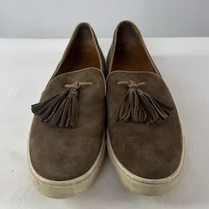 Frye‎ Suede Gemma Tassel Slip On Shoe in Brown Size 10 thumbnail 7