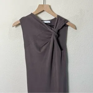 Zara Twist Knote Neck Knit‎ Midi Dress Womens Size S thumbnail 4