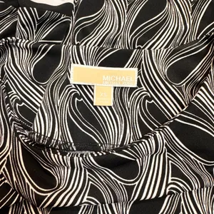 Michael Kors Shift Dress‎ Abstract Print 3/4 Sleeve Career Size Xsmall XS Black thumbnail 4