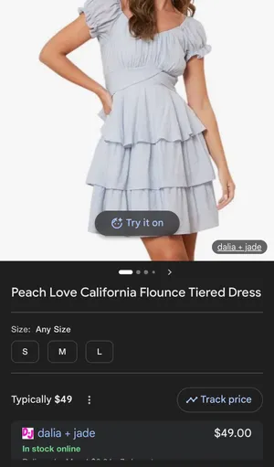 Peach Love California Dress thumbnail 4