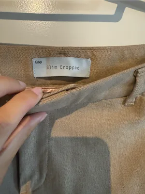 GAP Cropped Tailored Ankle Pants in Taupe thumbnail 3