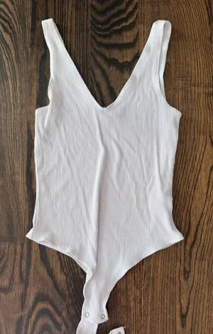 Garage white lined body suit thumbnail 1