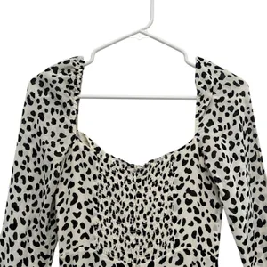 Reformation Shelby Dress Ocelot White Black Print Midi Slit Bustier Chic Size 0 thumbnail 5