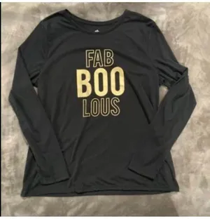 Halloween FaBOOlous long sleeve t-shirt size L thumbnail 1