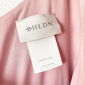 BHLDN Dylan Blush Pink Satin Charmeuse Bridal Formal One Shoulder Maxi Gown thumbnail 4