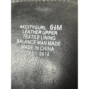 Anne Klein Black Leather Over The Knee Boots Mixed Media Flat Riding Boot 6.5 thumbnail 12
