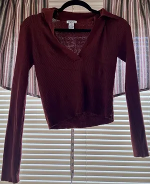 Ribbed Polo Top thumbnail 1