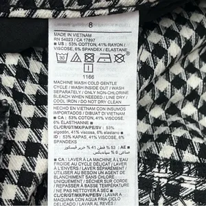 Old Navy 8 high rise pixie checkers pants black white FLAWED thumbnail 10
