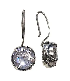 SILPADA Sterling Silver Faceted Round Cut Cubic Zirconia Center Stage Earrings thumbnail 7