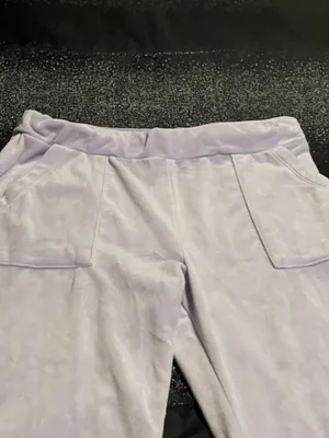 Womens L 11/13 No Boundaries Lilac Purple Velour Tracksuit Set- Hoodie & Pants thumbnail 11