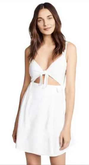 L*SPACE‎ Morning Star Crepe Tie Bodice Mini Dress Sz Small thumbnail 1