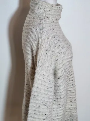 Madewell Speckled Cream Mock Neck Sweater Size Small thumbnail 5