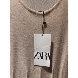 Zara NWT Sleeveless Knit Pleated Panel Maxi Dress Beige Small thumbnail 8