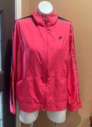Nike pink full zip jacket thumbnail 1